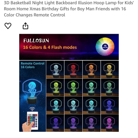 3D Basketball lamp - Picture 2 of 6